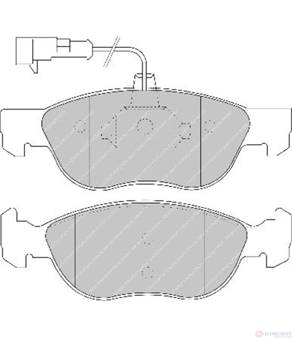 НАКЛАДКИ ПРЕДНИ ДИСКОВИ FIAT BRAVA (1995-) 1.9 JTD 105 - FERODO