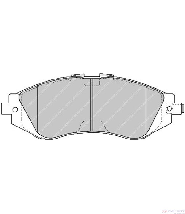НАКЛАДКИ ПРЕДНИ ДИСКОВИ DAEWOO LEGANZA (1997-) 2.0 16V - FERODO