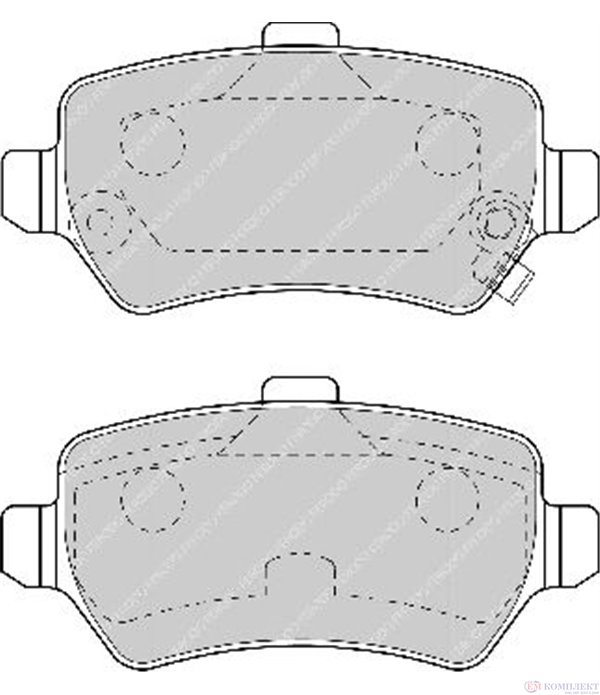 НАКЛАДКИ ЗАДНИ ДИСКОВИ OPEL ASTRA G SEDAN (1998-) 1.6 16V - FERODO