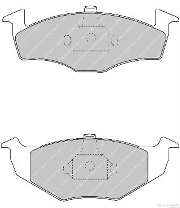 НАКЛАДКИ ПРЕДНИ ДИСКОВИ VOLKSWAGEN POLO (1994-) 1.7 SDI - FERODO