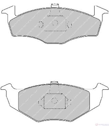 НАКЛАДКИ ПРЕДНИ ДИСКОВИ VOLKSWAGEN POLO (1994-) 1.4 - FERODO