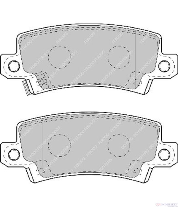 НАКЛАДКИ ЗАДНИ ДИСКОВИ TOYOTA COROLLA (2001-) 1.8 VVTL-i TS - FERODO