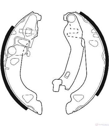 НАКЛАДКИ ЗАДНИ БАРАБАННИ FIAT PUNTO (1993-) 60 TD 1.7 - FERODO
