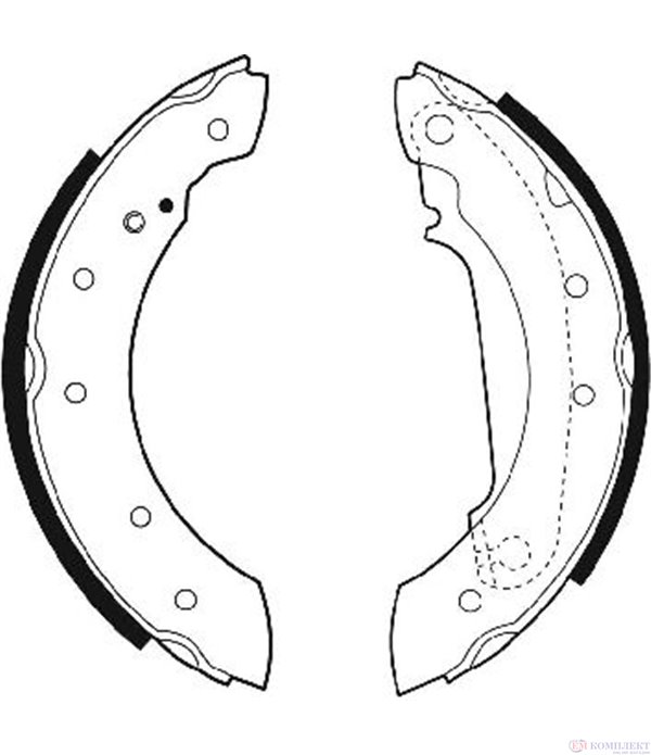 НАКЛАДКИ ЗАДНИ БАРАБАННИ VOLVO 460 L (1988-) 2 - FERODO