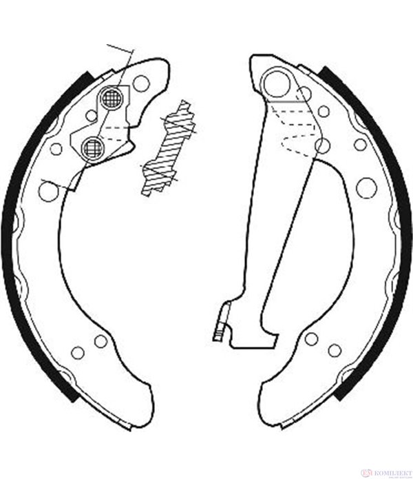 НАКЛАДКИ ЗАДНИ БАРАБАННИ VOLKSWAGEN GOLF II (1983-) 1.8 i Syncro CAT - FERODO