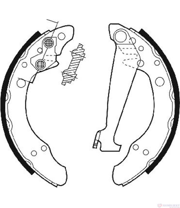 НАКЛАДКИ ЗАДНИ БАРАБАННИ VOLKSWAGEN POLO (1999-) 1.9 D - FERODO