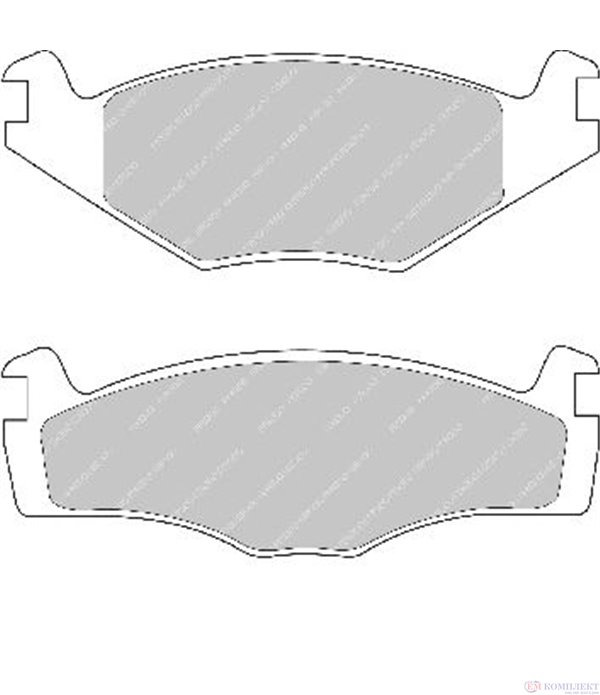 НАКЛАДКИ ПРЕДНИ ДИСКОВИ VOLKSWAGEN GOLF III (1991-) 1.9 SDI - FERODO