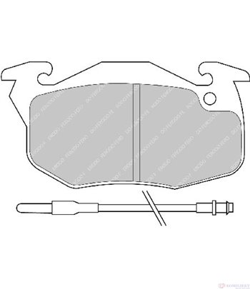 НАКЛАДКИ ПРЕДНИ ДИСКОВИ PEUGEOT 405 II BREAK (1992-) 1.8 - FERODO