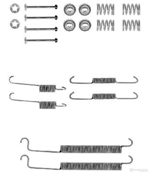КОМПЛЕКТ РЕМОНТЕН НАКЛАДКИ БАРАБАННИ CITROEN BERLINGO (1996-) 1.6 16V - FERODO