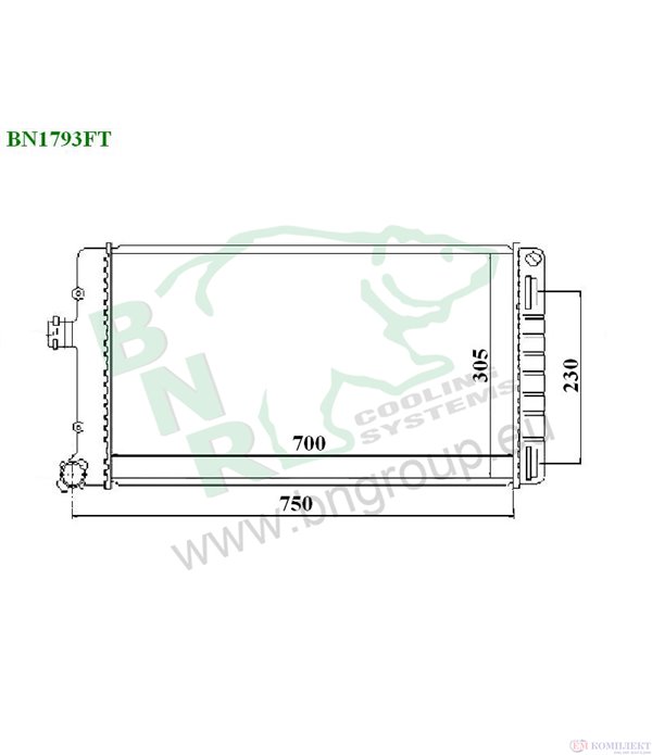 РАДИАТОР ВОДЕН FIAT PUNTO VAN (2000-) 1.9 D 60 - BNR