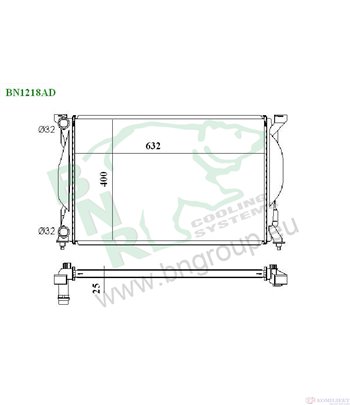 РАДИАТОР ВОДЕН AUDI A4 (2000-) 1.9 TDI quattro - BNR