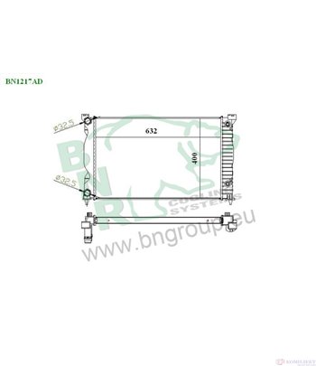 РАДИАТОР ВОДЕН AUDI A4 (2000-) 1.9 TDI quattro - BNR