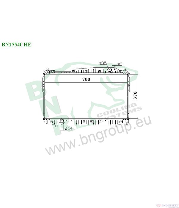 РАДИАТОР ВОДЕН CHEVROLET EPICA (2005-) 2.0 - BNR