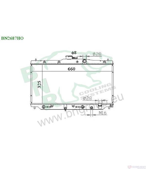 РАДИАТОР ВОДЕН HONDA ACCORD III AERODECK (1985-) 2.0 - BNR