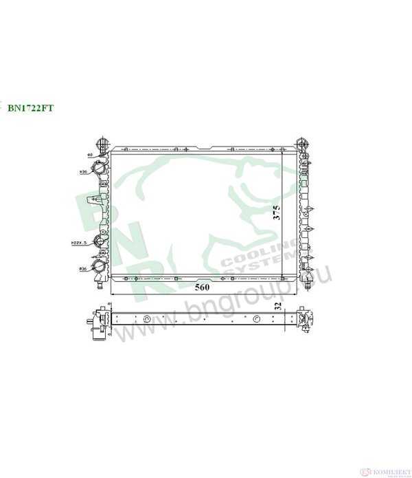 РАДИАТОР ВОДЕН LANCIA DEDRA (1989-) 2.0 16V - BNR
