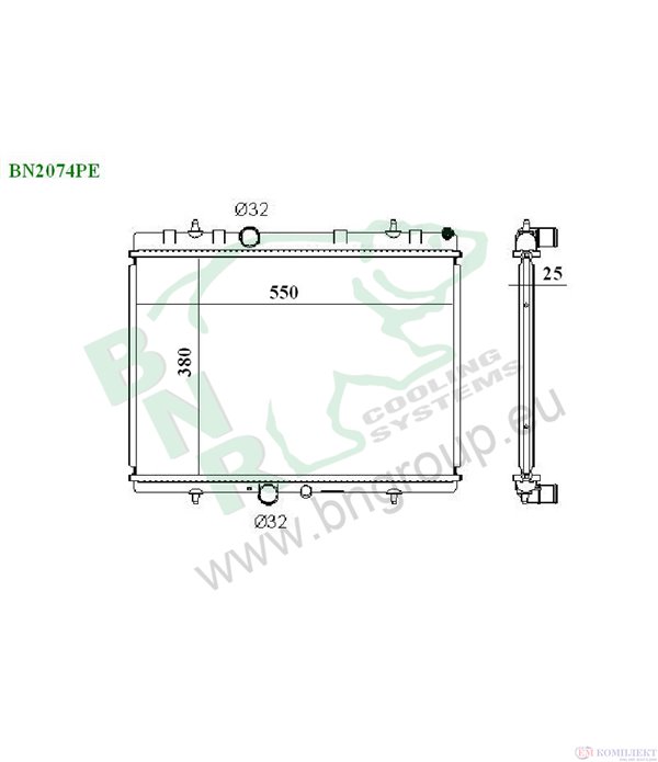 РАДИАТОР ВОДЕН PEUGEOT 407 (2004-) 2.0 16V - BNR