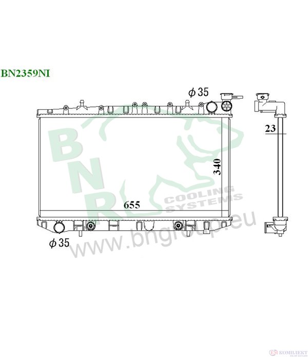 РАДИАТОР ВОДЕН NISSAN PRIMERA (1990-) 2.0 16V - BNR