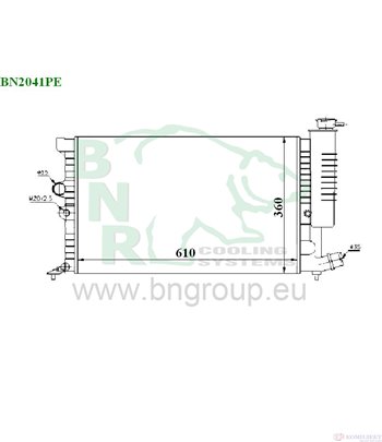 РАДИАТОР ВОДЕН PEUGEOT 406 (1995-) 2.0 16V - BNR