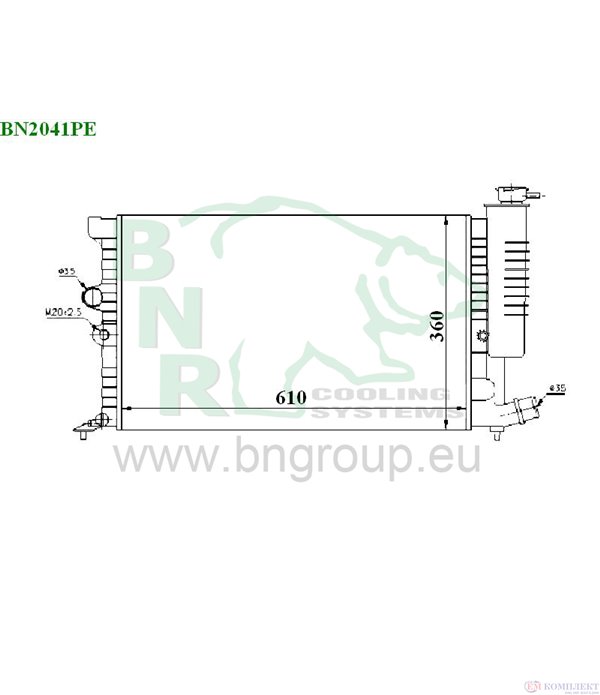 РАДИАТОР ВОДЕН PEUGEOT 406 (1995-) 2.0 16V - BNR