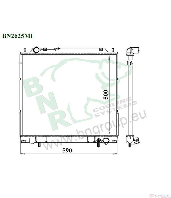 РАДИАТОР ВОДЕН MITSUBISHI SPACE GEAR (1995-) 2.0 16V - BNR