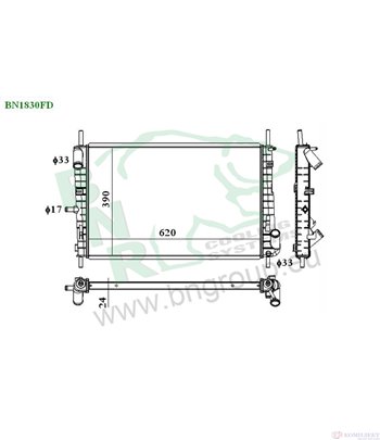 РАДИАТОР ВОДЕН FORD MONDEO III COMBI (2000-) 2.0 16V DITDDiTDCi - BNR