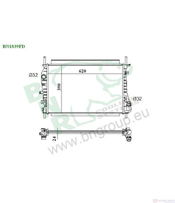 РАДИАТОР ВОДЕН FORD MONDEO III COMBI (2000-) 2.0 16V DITDDiTDCi - BNR