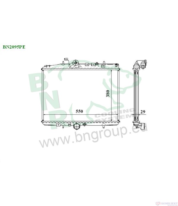 РАДИАТОР ВОДЕН CITROEN C5 (2001-) 2.0 16V HPi - BNR