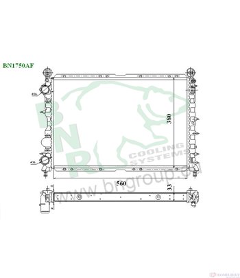 РАДИАТОР ВОДЕН ALFA ROMEO 146 (1994-) 2.0 16V Quadrifoglio - BNR