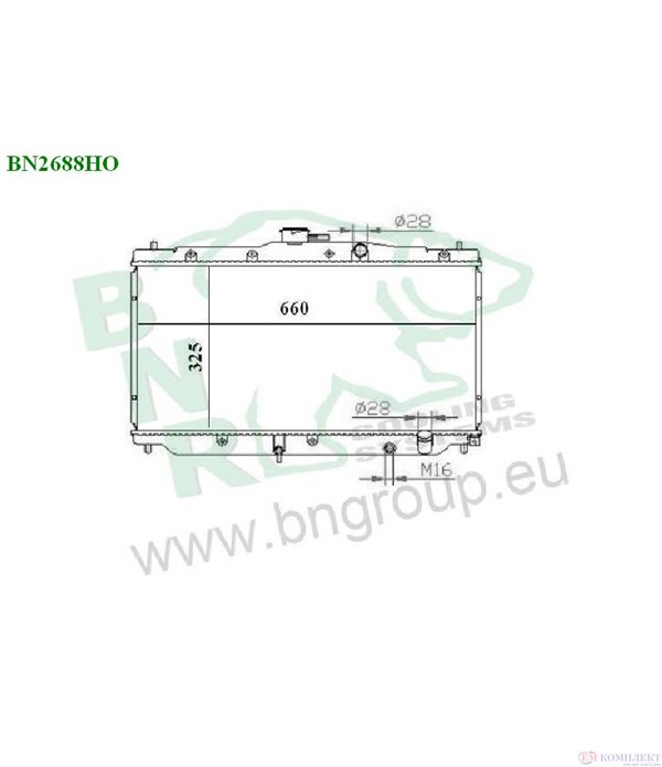 РАДИАТОР ВОДЕН HONDA ACCORD III AERODECK (1985-) 2.0 EXi - BNR