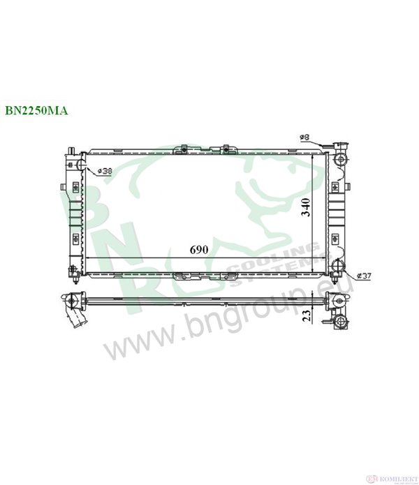 РАДИАТОР ВОДЕН MAZDA 626 V HATCHBACK (1997-) 2.0 H.P. - BNR