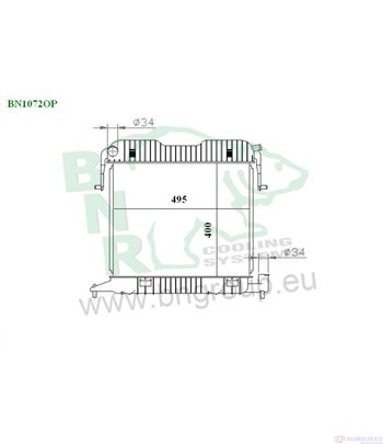 РАДИАТОР ВОДЕН OPEL OMEGA A COMBI (1986-) 2.0 i - BNR