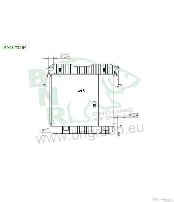 РАДИАТОР ВОДЕН OPEL OMEGA A COMBI (1986-) 2.0 i - BNR