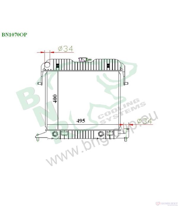 РАДИАТОР ВОДЕН OPEL OMEGA A COMBI (1986-) 2.0 i - BNR