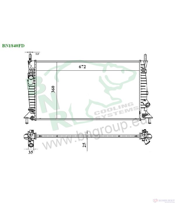 РАДИАТОР ВОДЕН FORD C MAX (2007-) 2.0 LPG - BNR