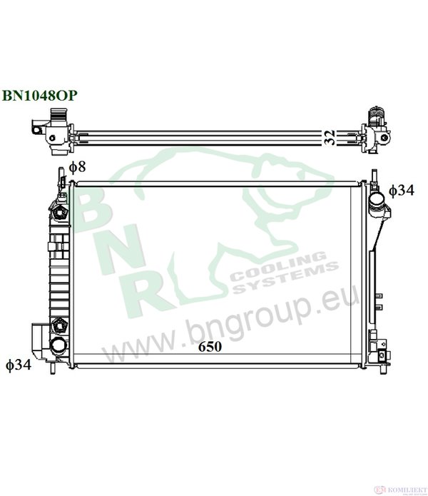 РАДИАТОР ВОДЕН SAAB 9-3 COMBI (2005-) 2.0 T Bio Power XWD - BNR