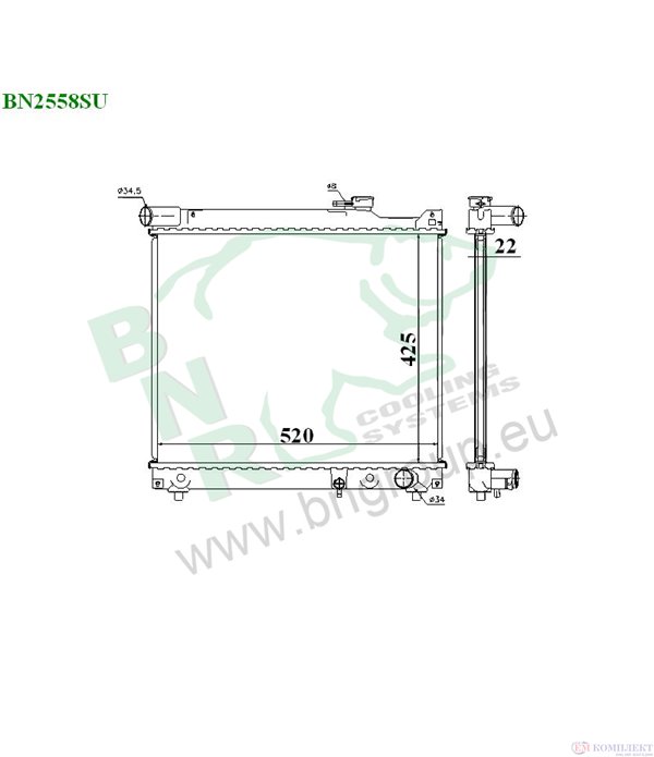 РАДИАТОР ВОДЕН SUZUKI VITARA (1988-) 2.0 TD Intercooler - BNR