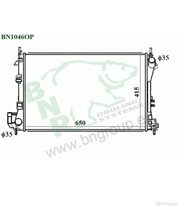 РАДИАТОР ВОДЕН OPEL VECTRA C COMBI (2003-) 2.0 Turbo - BNR