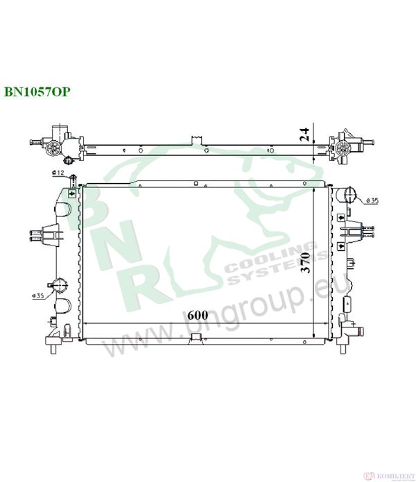 РАДИАТОР ВОДЕН OPEL ASTRA H COMBI (2004-) 2.0 Turbo - BNR