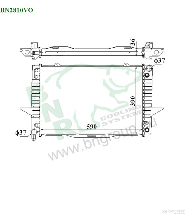 РАДИАТОР ВОДЕН VOLVO V70 I COMBI (1996-) 2.0 Turbo - BNR