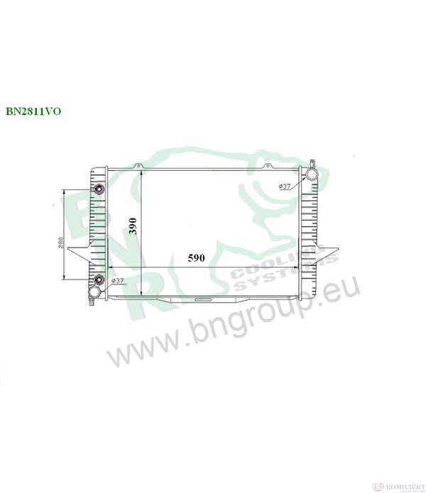 РАДИАТОР ВОДЕН VOLVO V70 I COMBI (1996-) 2.0 Turbo AWD - BNR