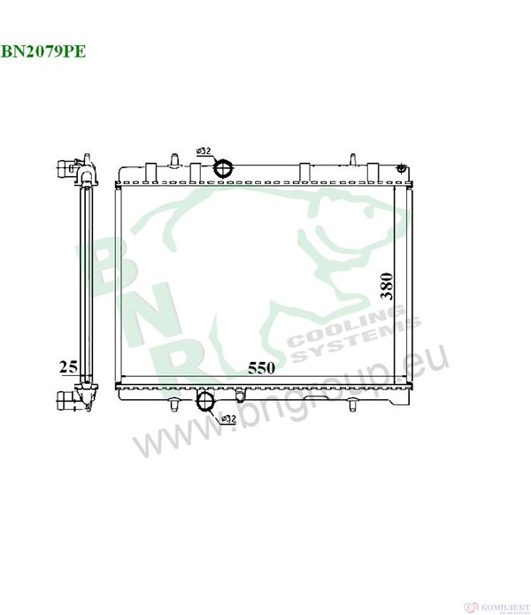 РАДИАТОР ВОДЕН PEUGEOT 407 COUPE (2005-) 2.2 16V - BNR
