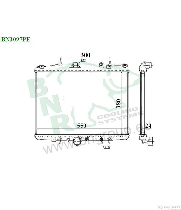 РАДИАТОР ВОДЕН PEUGEOT 607 (2000-) 2.2 16V - BNR