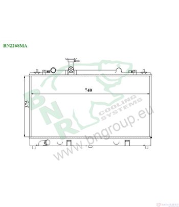 РАДИАТОР ВОДЕН MAZDA 6 (2002-) 2.3 - BNR