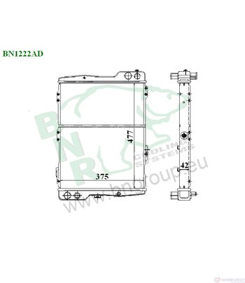 РАДИАТОР ВОДЕН AUDI COUPE (1988-) 2.3 20V quattro - BNR