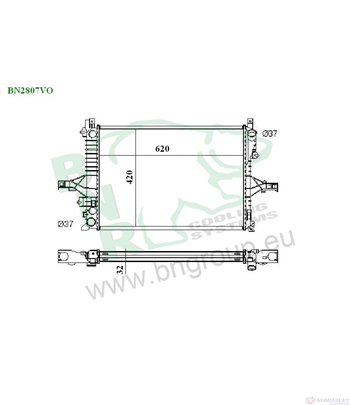 РАДИАТОР ВОДЕН VOLVO V70 II COMBI (2000-) 2.4 - BNR