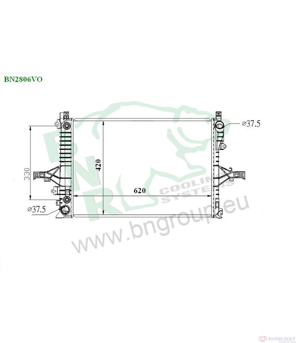 РАДИАТОР ВОДЕН VOLVO S60 I (2000-) 2.4 - BNR