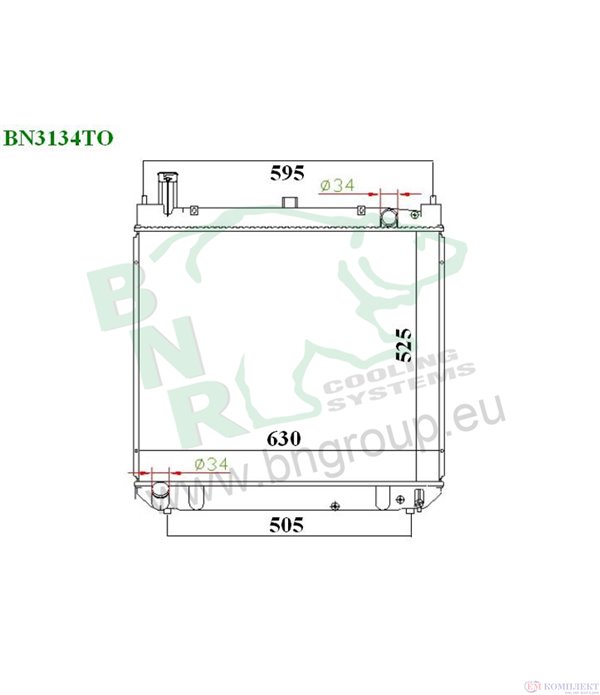 РАДИАТОР ВОДЕН TOYOTA HIACE IV WAGON (1995-) 2.4 - BNR