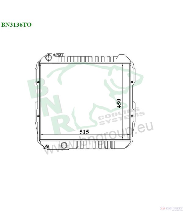 РАДИАТОР ВОДЕН VOLKSWAGEN TARO (1989-) 2.4 D - BNR