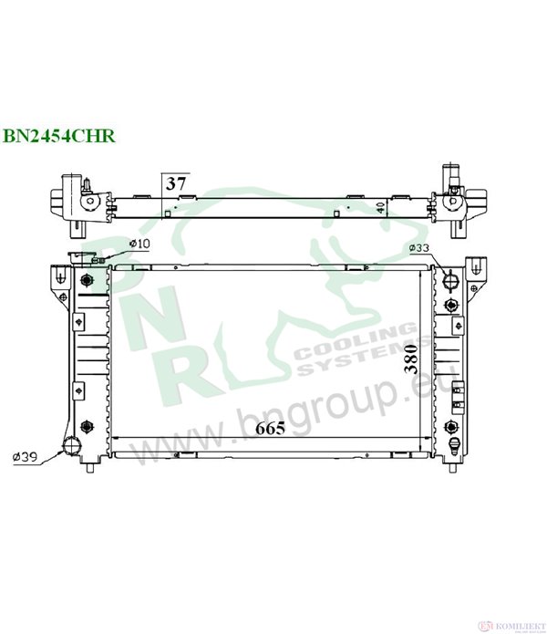 РАДИАТОР ВОДЕН DODGE CARAVAN II (1995-) 2.4 i - BNR