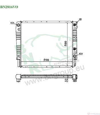 РАДИАТОР ВОДЕН VOLVO 960 II COMBI (1994-) 2.5 - BNR